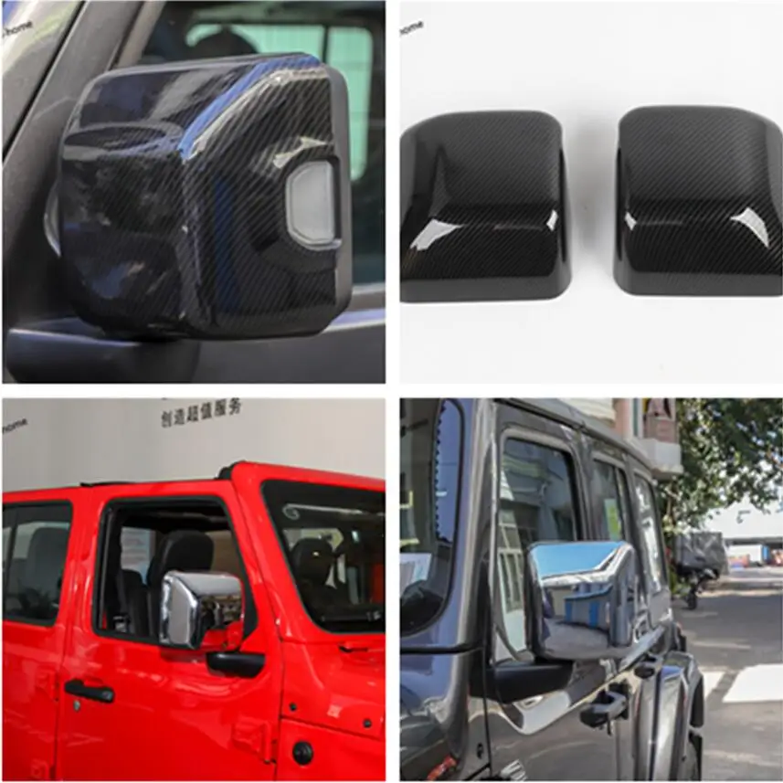 

Yimaautotrims Rearview Mirror Shell Rear-view Mirror Protect Cover Trim Fit For Jeep Wrangler JL 2018 - 2020 Exterior Mouldings