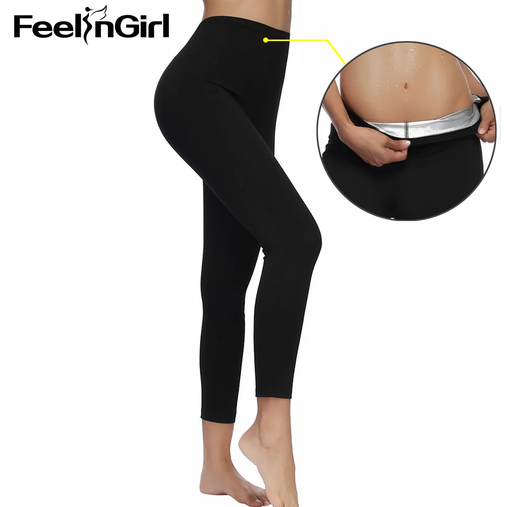 FeelinGirl Slimming High Waist Shaper Pants Thermo Leggings Control Panty Shapewear Sauna Sweat Hot Body Shaper Women Pants