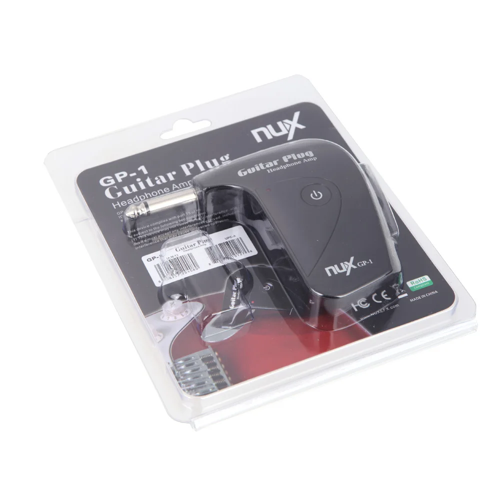 Высокое качество NUX GP-1 портативный усилитель для электрогитары мини-усилитель для наушников Встроенный эффект искажений