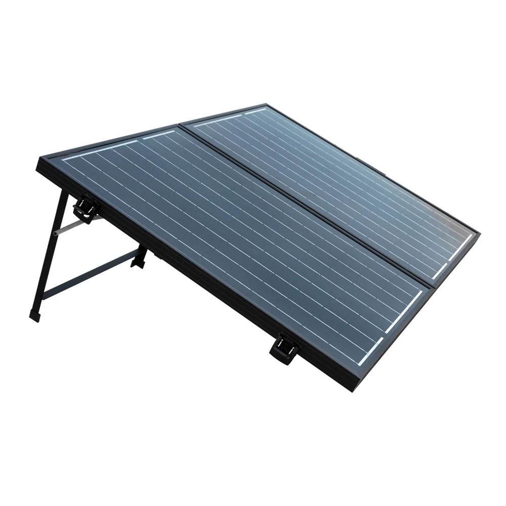 

Portable Kit 120 Watt PV Folding Mono Solar Panel 12V RV Boat Off Grid-2x60W Solar Generators