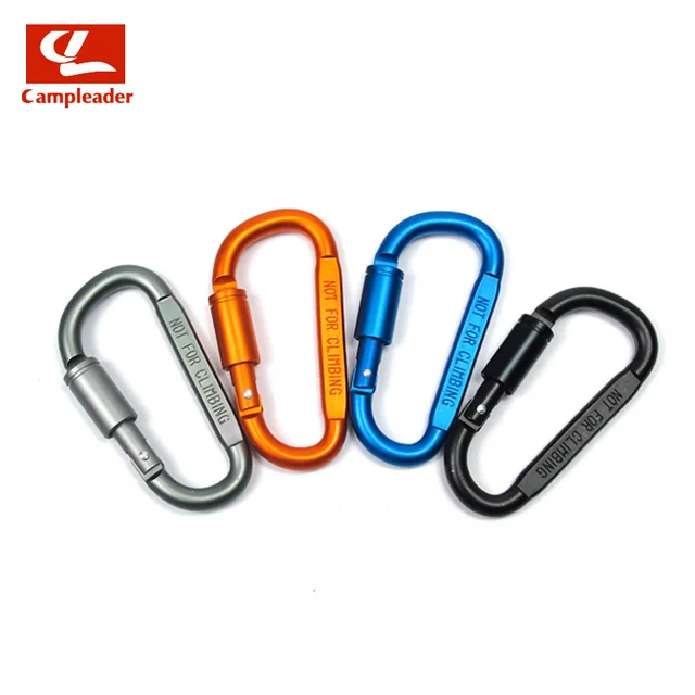 1pc D-shaped with Nut Hanging Buckle Aluminum Alloy Nut Buckle Fast Hanging Outdoor Camping Climbing Carabiner Buckle