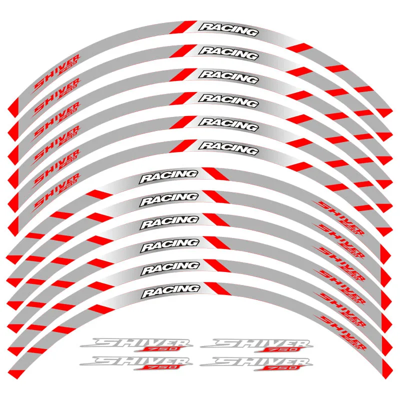 Мотоцикл 12 частей полоса для 17 размера колеса стикер полоса светоотражающий водонепроницаемый обод для Aprilia SHIVER 750 shiver 750