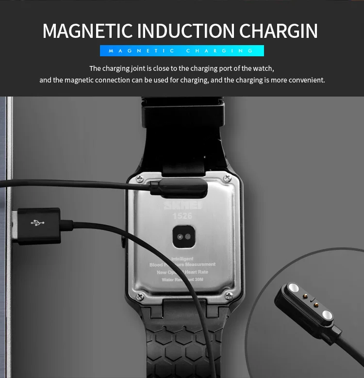 Skmei 1526 Bluetooth IOS Android сообщение напоминание водостойкие калории фитнес трекер резиновая для мужчин спортивные цифровые Смарт наручные часы