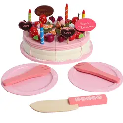 Новые детские игрушки для детей крем для торта на день рождения торт Деревянные игрушки Магнитный торт кухня ранняя образовательная игра