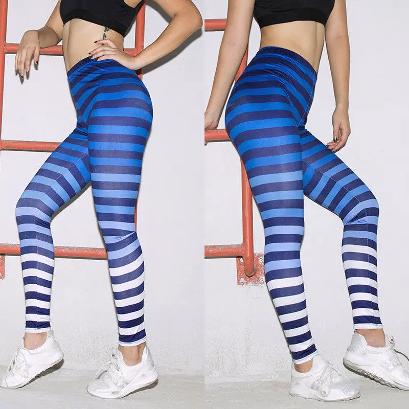 yoga pants with stripes