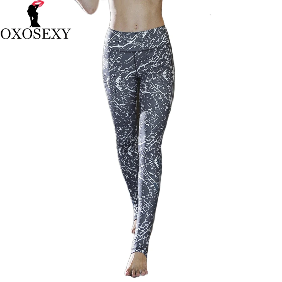 new Stone pattern Yoga Pants High Waist Printed Leggings Women Running