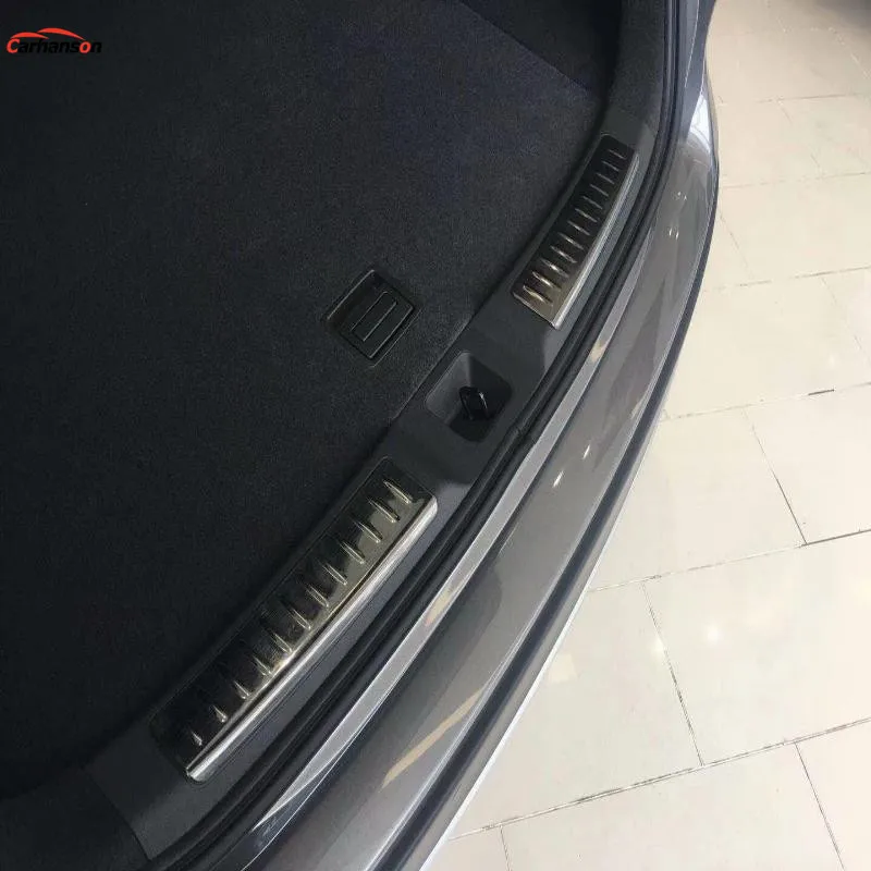 

For Car Styling Sticker Infiniti QX50 Accessories Stainless Steel Rear Bumper Sill Protector Rearguard Plates Trunk Trim 2019
