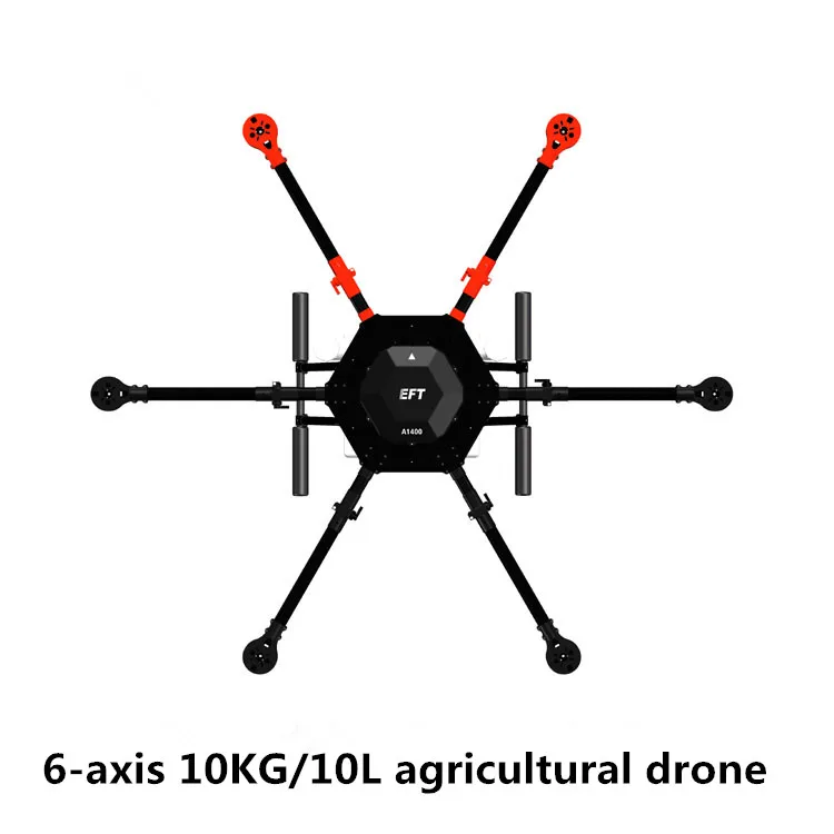 Самодельные Украшения для волос 10 кг/10L сельское хозяйство drone распыления gimbal системы 6-axis 1400 мм Колесная база складная рама для Бла(беспилотный летательный аппарат гексакоптер с распылительным насосом