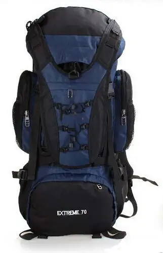 Мужской рюкзак 70L Профессиональный Большой рюкзак - Цвет: dark blue