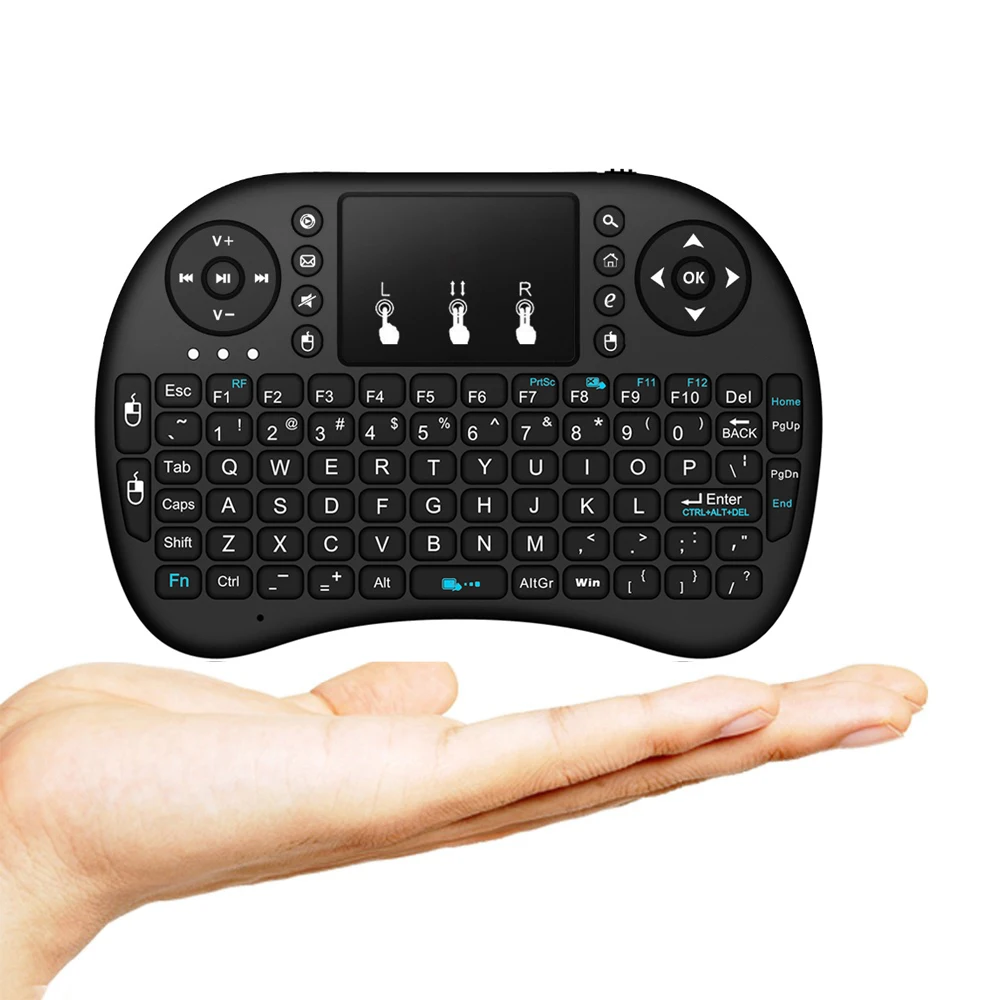 [AVATTO] игровая мини-клавиатура i8 на английском, иврите, русском, арабском языках с беспроводной сенсорной панелью 2,4G для ПК, ноутбуков, Android Box, Smart tv