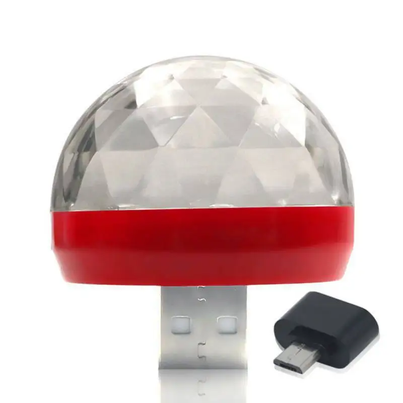 Светодиодный USB автомобильный светильник для телефона 5 В RGB романтичный 3 Вт