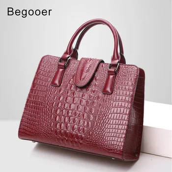 

Genuine Leather Women Bag Ladies 2018 New Crocodile Pattern Women Handbags Famous Brand Designer Totes Female Shoulder Bag