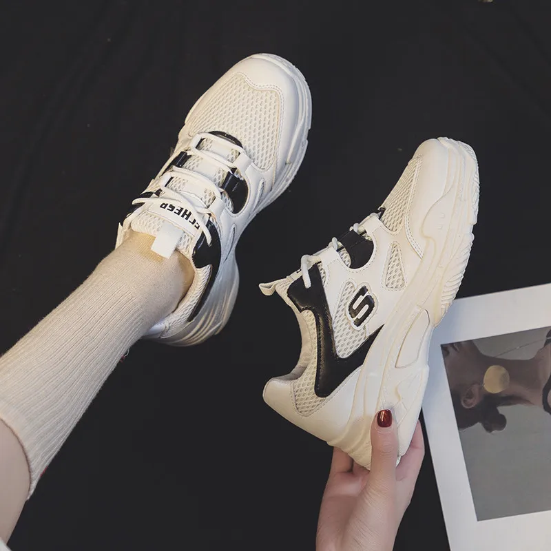

HKJL Female summer breathable net surface 2019 spring edition han edition net shoes leisure sports shoes running shoes A591