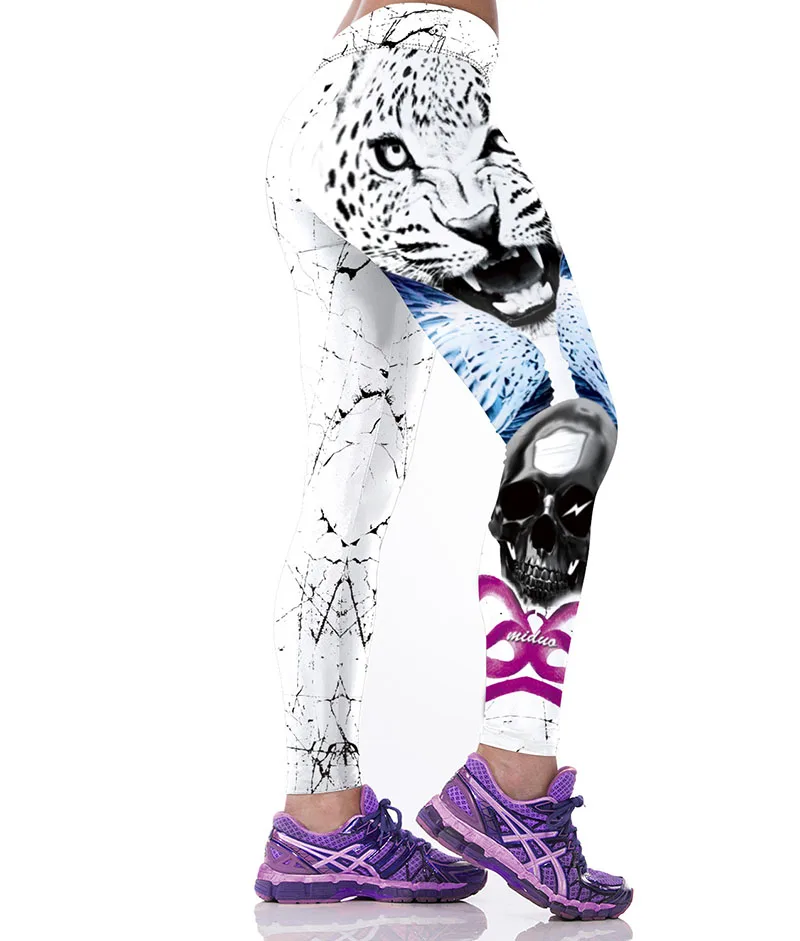 2018 пикантная обувь Для женщин животных Тигр шаблон тренировки Леггинсы для бегунов Фитнес брюки эластичный стрейч спортивные Легинсы