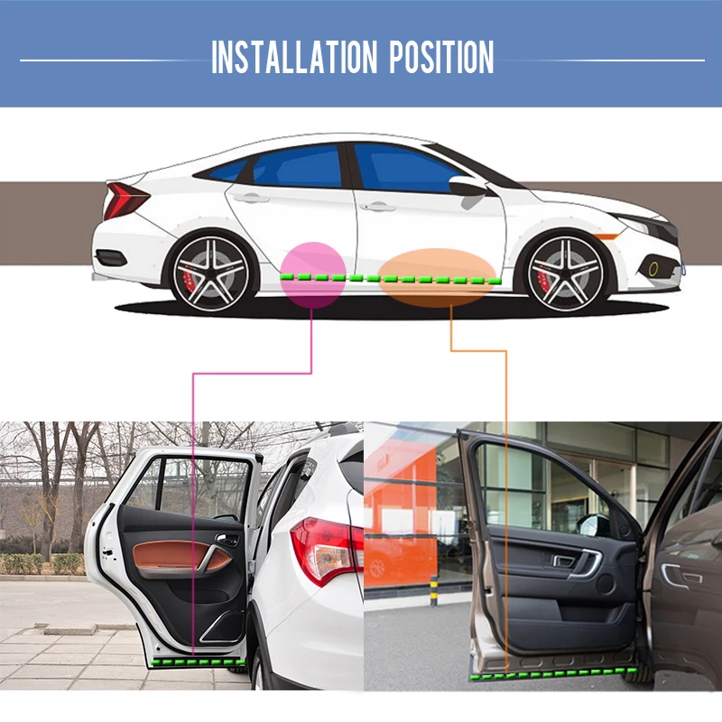 Cawanerl P-shape Автомобильная дверь Нижняя уплотнительная прокладка резиновый уплотнитель самоклеющийся авто уплотнение края отделка шумоизоляция