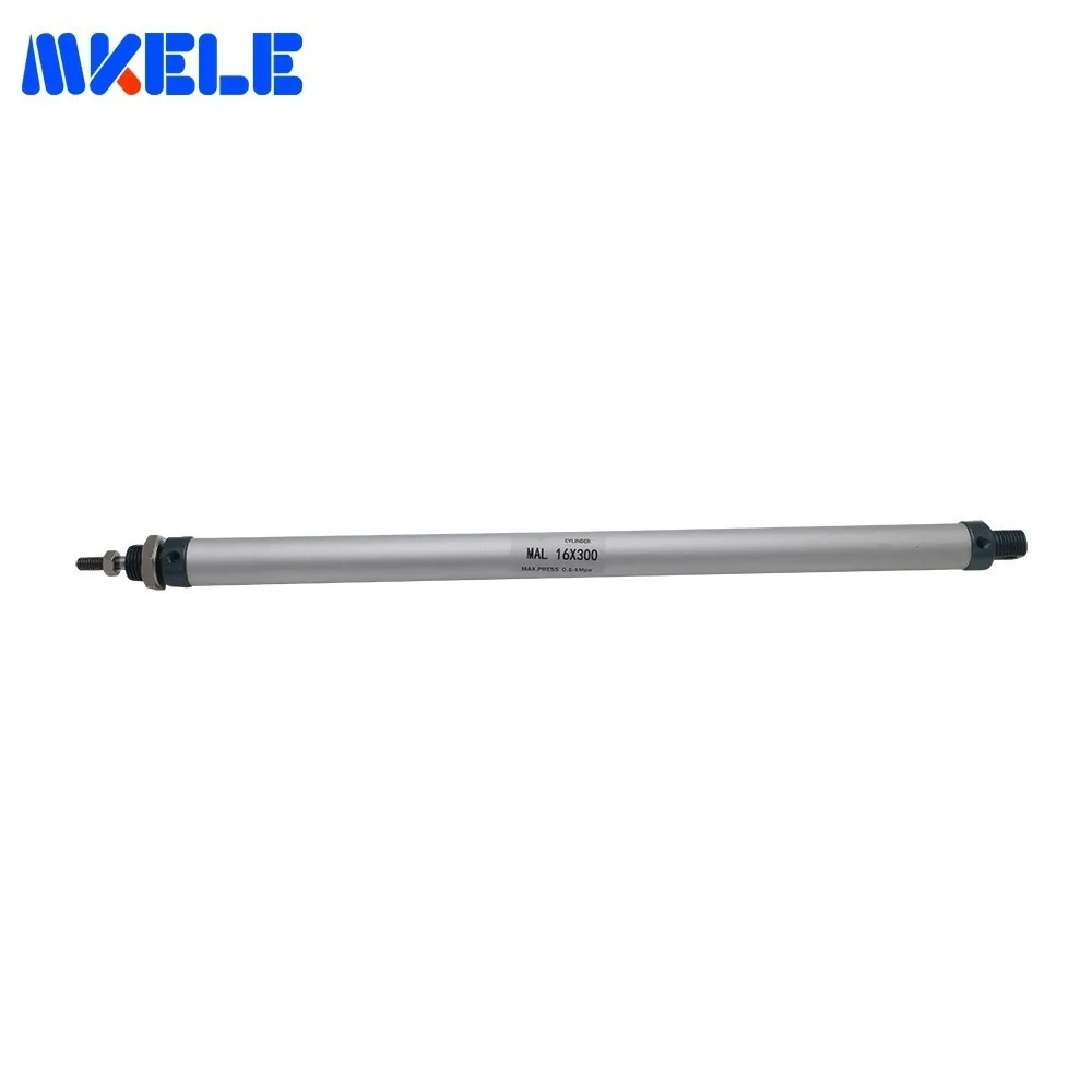 

Mini Cylinder Air Pneumatic Cylinder Stroke 300 Double Acting Type Aluminum Alloy Cylinder MAL16-300-CA Free Shipping