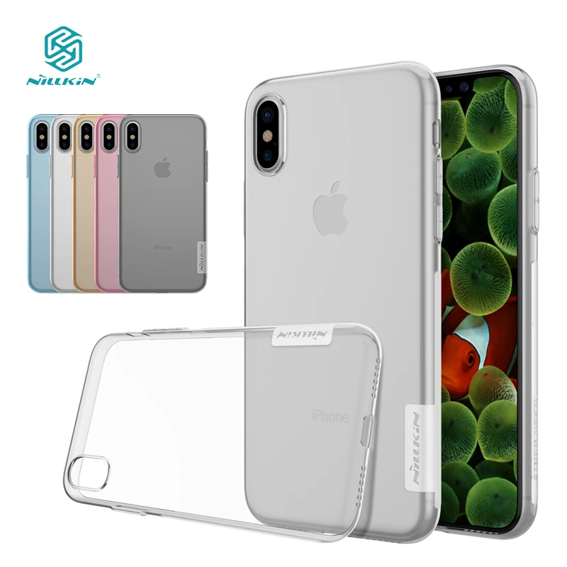Nillkin Nature прозрачный мягкий Силиконовый ТПУ Защитная крышка для iphone х чехол 5.8