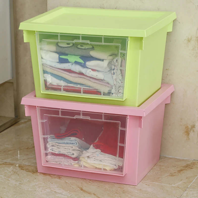 Free shipping Honey honey flower baby clothing storage box transparent