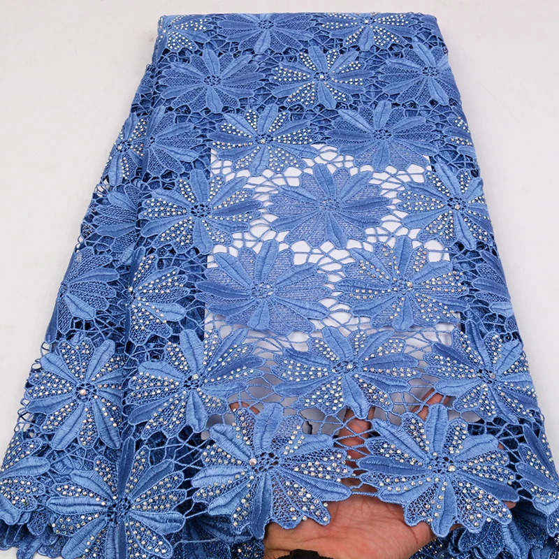 New Lace Fabric High Quality Guipure 2018 African Cord Fabbric With Stones For Nigeian Party PGC2408B | Дом и сад