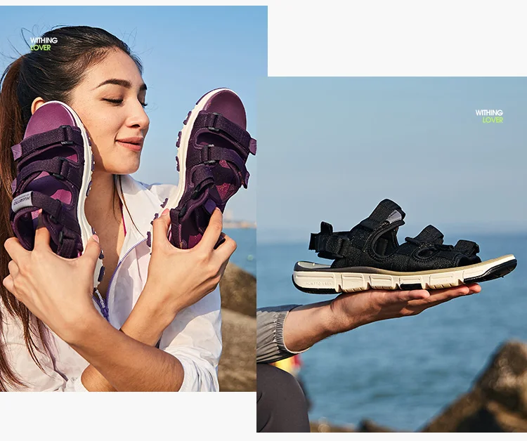 HUMTTO/женские пляжные сандалии для улицы; регулируемая быстросохнущая летняя Нескользящая износостойкая Водонепроницаемая пляжная обувь