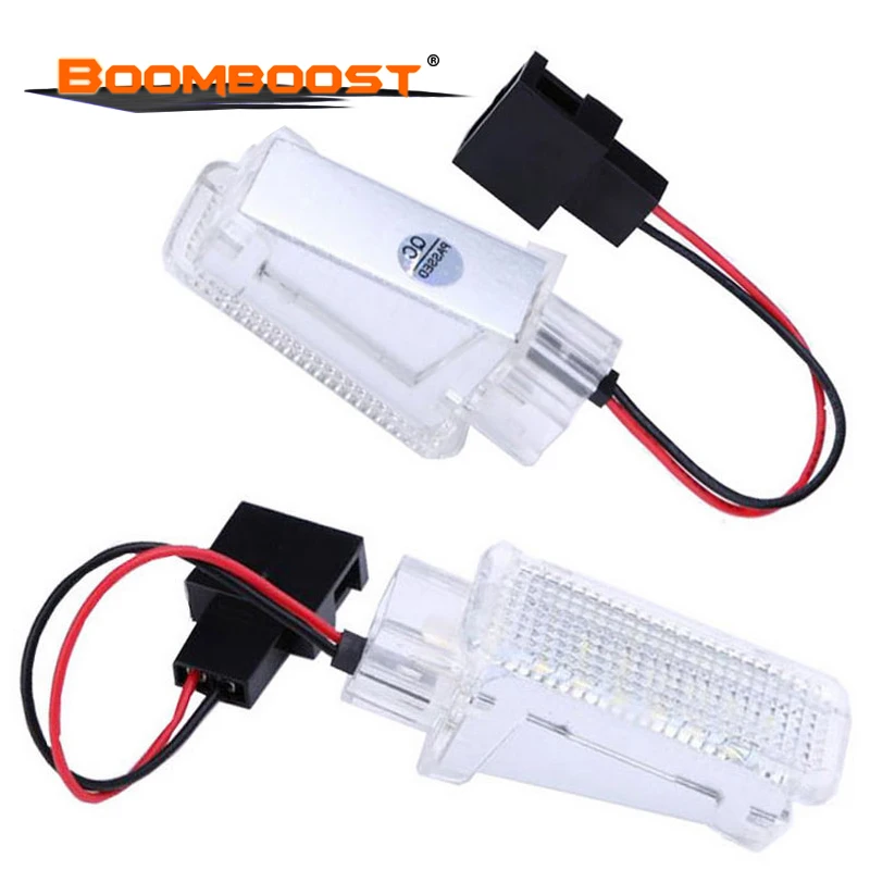Дверь багажник линию ног и хорошо свет 2x Белый LED авто светодиод линию ног и хорошо свет для Audi A1 A4 A5 A6 Q3 Q5 Q7 для VW Golf