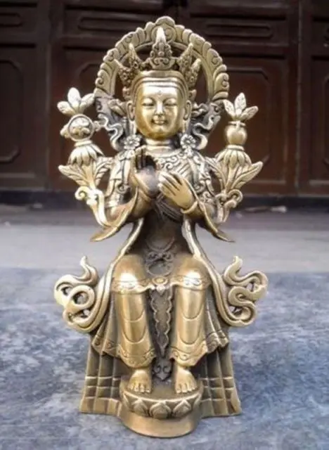 

Tibet Tibetan Buddhism Maitreya Bronze buddha Statue Decoration Ornament