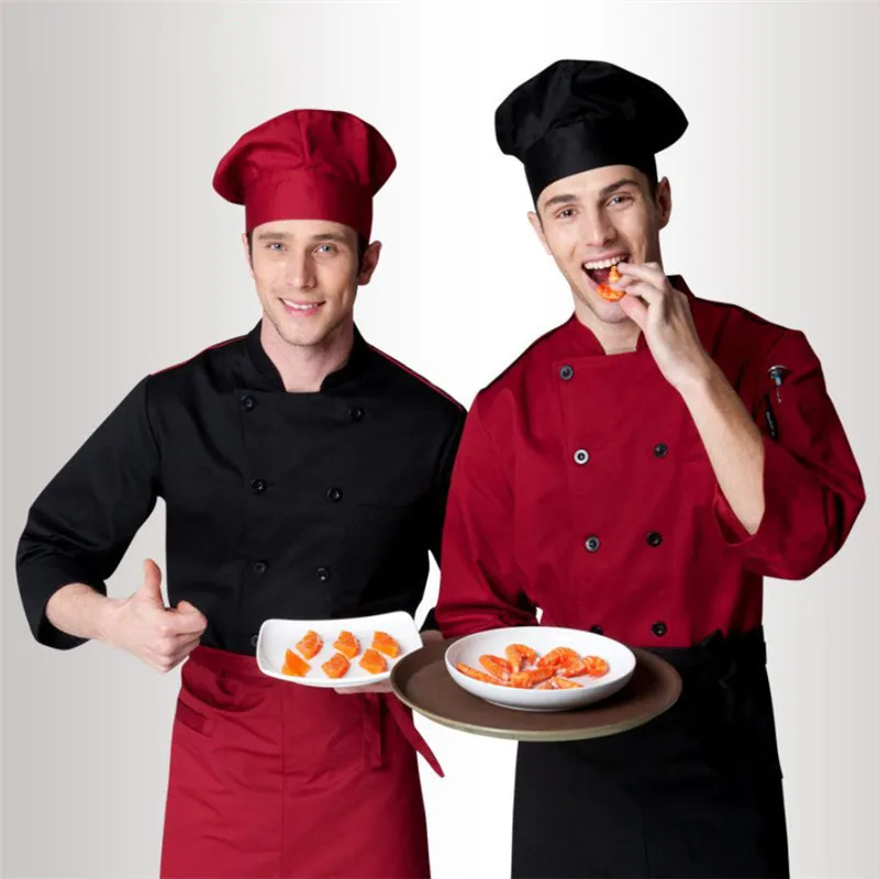 Оптовая и розничная продажа checkedout логотип одежда с длинным рукавом шеф-повара Для мужчин Для женщин полиэстер униформа официантов S-3XL