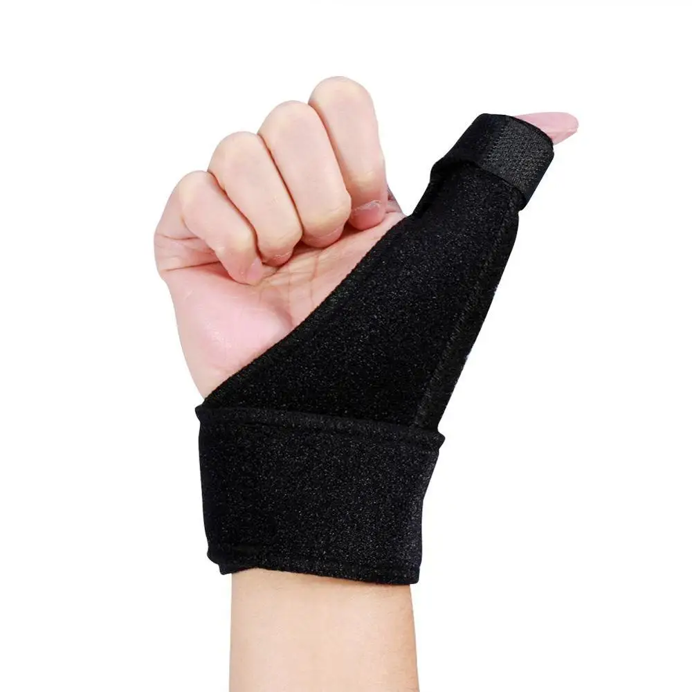 Adjustable Medical Thumb Splint Fracture Finger Splint Hand Support Recovery Brace Protector Injury Aid Stabilizer Guard Tool a - Цвет: Black