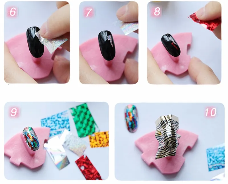 WUF 1 упаковка(10 шт) DIY Nail Art переводная Фольга Наклейка Красота ремесло аксессуары для маникюра салон# XKT-N10