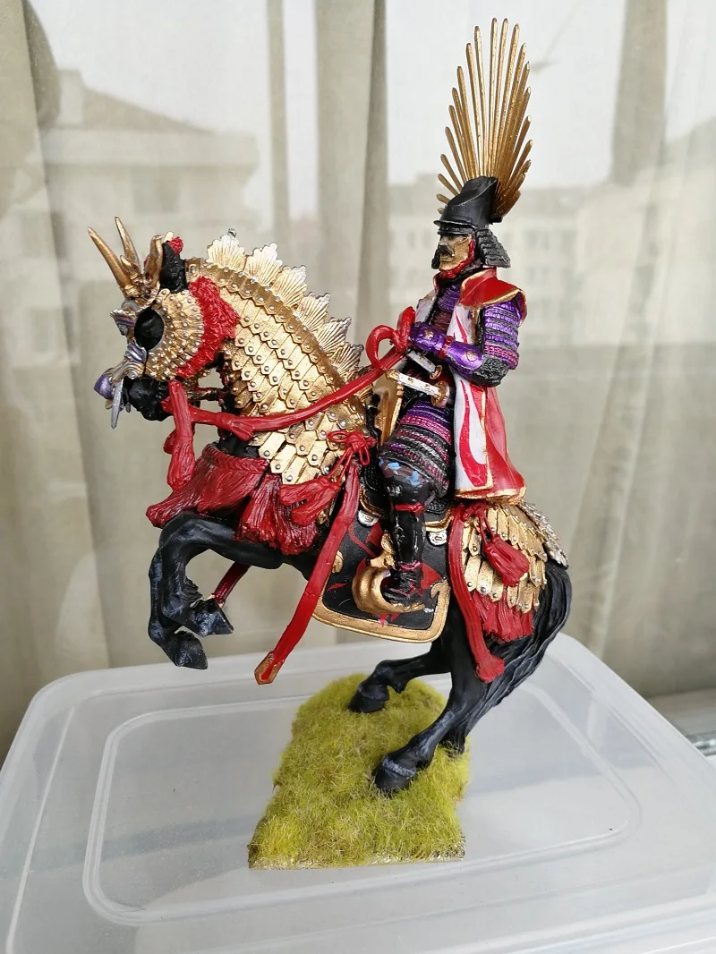 1/24 75 мм Япония история Toyotomi Hideyoshi оловянный Металл Sengoku Самурайские генералы фигурки Модель домашнее настольное украшение DIY подарки