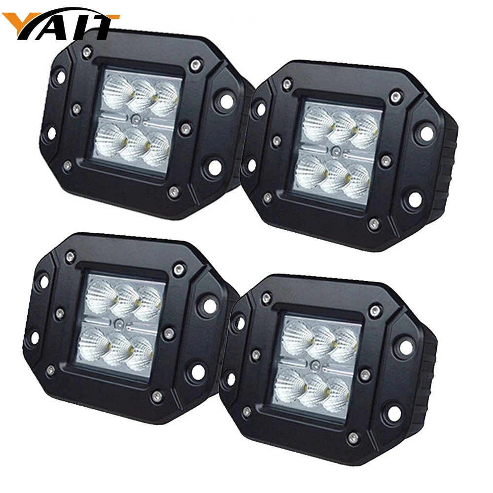 4PCS 12V 24V Work light Bar 4INCH 18W LED Work Light Motorcycle Tractor
