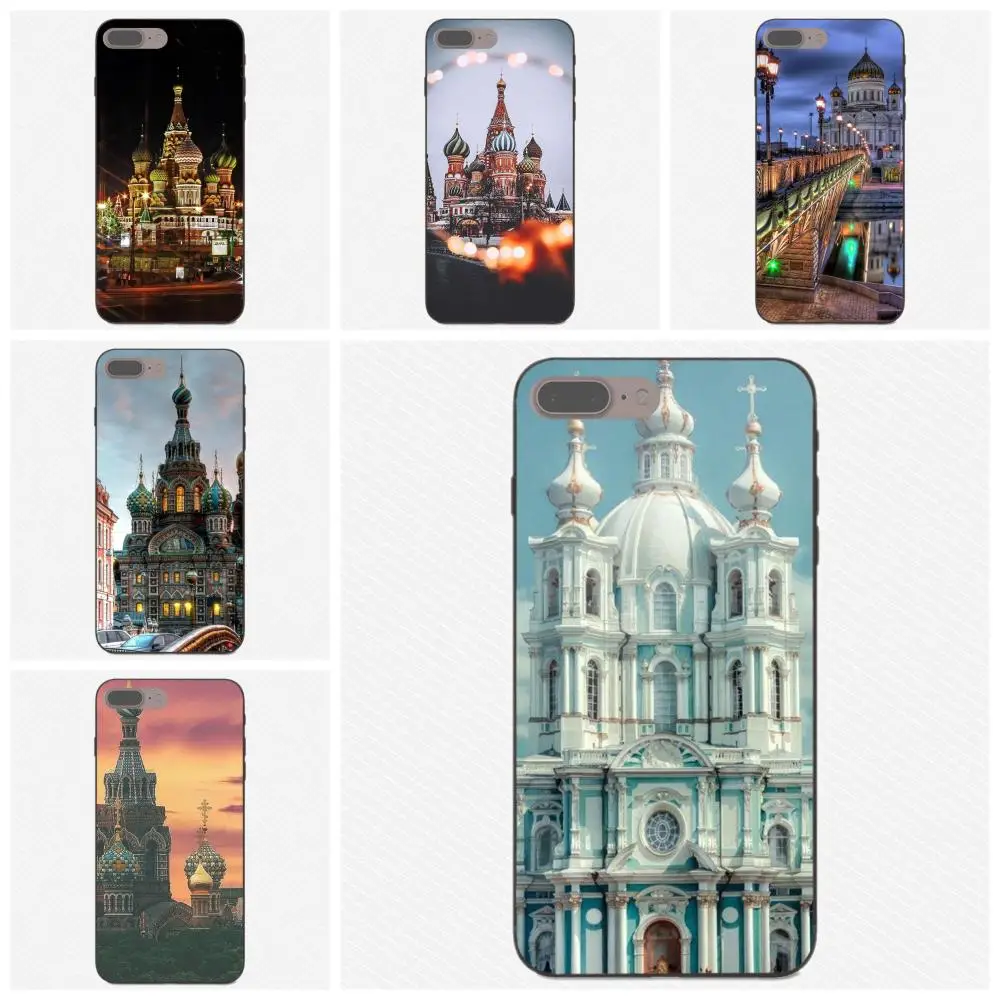 Россия Москва ночь для Samsung Galaxy A3 A5 A6 A6s A7 A8 A9 Star Plus 2016 2017 2018 прекрасный