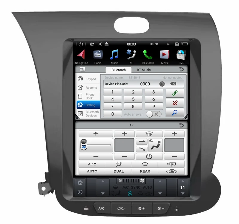 10," сенсорный экран android 7,12 автомобильный dvd gps плеер для KIA CERATO K3 FORTE 2013 tesla стиль Автомобильный мультимедийный навигатор wifi