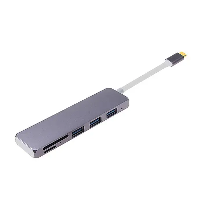 Тип-c концентратор USB-C к USB3.0 Micro USB TF SD серая карта 15 см/5,9 дюйма адаптер для чтения конвертер
