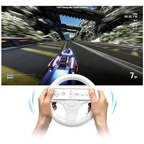 

3 Color Plastic Steering Wheel For Nintend Wii Mari o Kart Racing Games Remote Controller Console Innovative Ergonomlc Design