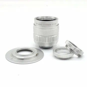 

Fujian 50mm F1.4 CCTV TV Movie lens+C-NEX Mount for SONY E Mount NEX3 NEX6 NEX7 A6500 A6300 A6000 A5000 silver