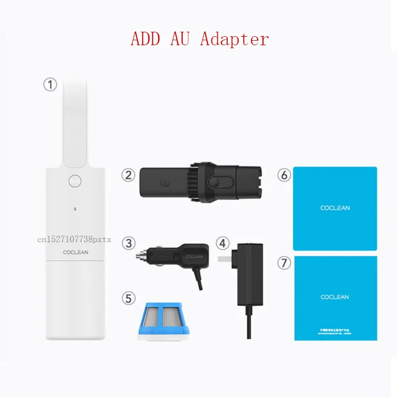 White Add AU Adapter XIAOMI Mijia Cleanfly CoClean FVQ портативный автомобильный/Домашний Беспроводной Ручной пылесос для пыли огромный всасывающий быстрый заряд мини - Цвет: White Add AU Adapter