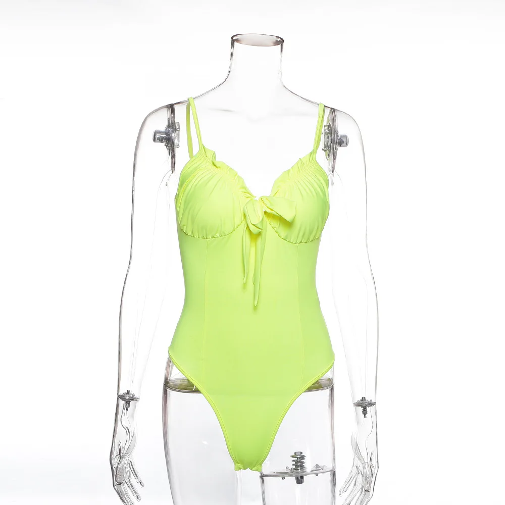 lime green one piece outfit