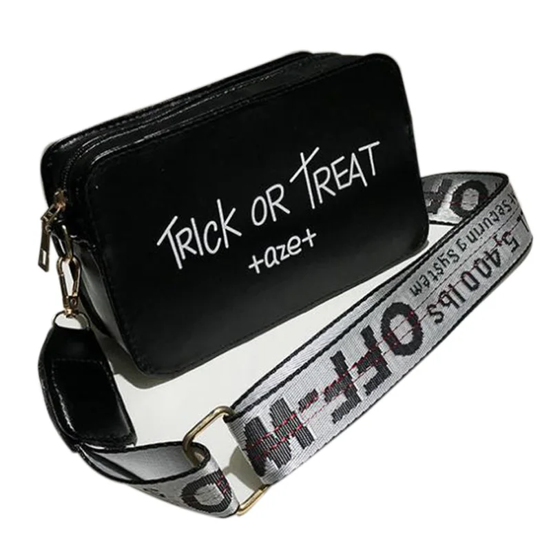 

Fashion-Letter Wide Shoulder Strap Shoulder Bag Wild Super Fire Crossbody Bag Printed Square Bag