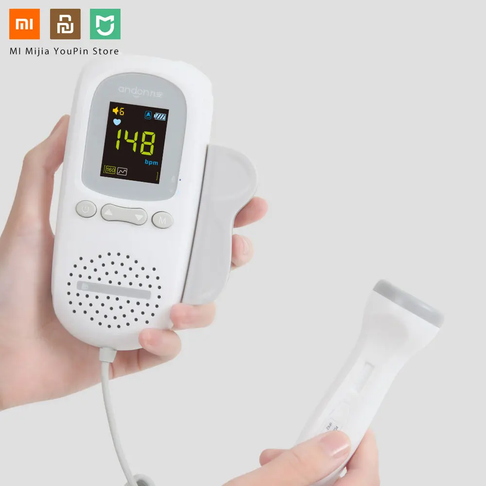Xiaomi Mijia Andon przenośny dom ultradźwiękowy detektor tętna płodu Radiationless Tester narzędzie dziecko tętno dla domu Xiaomi Mijia Andon przenośny dom ultradźwiękowy detektor tętna płodu Radiationless Tester narzędzie dziecko tętno dla domu
