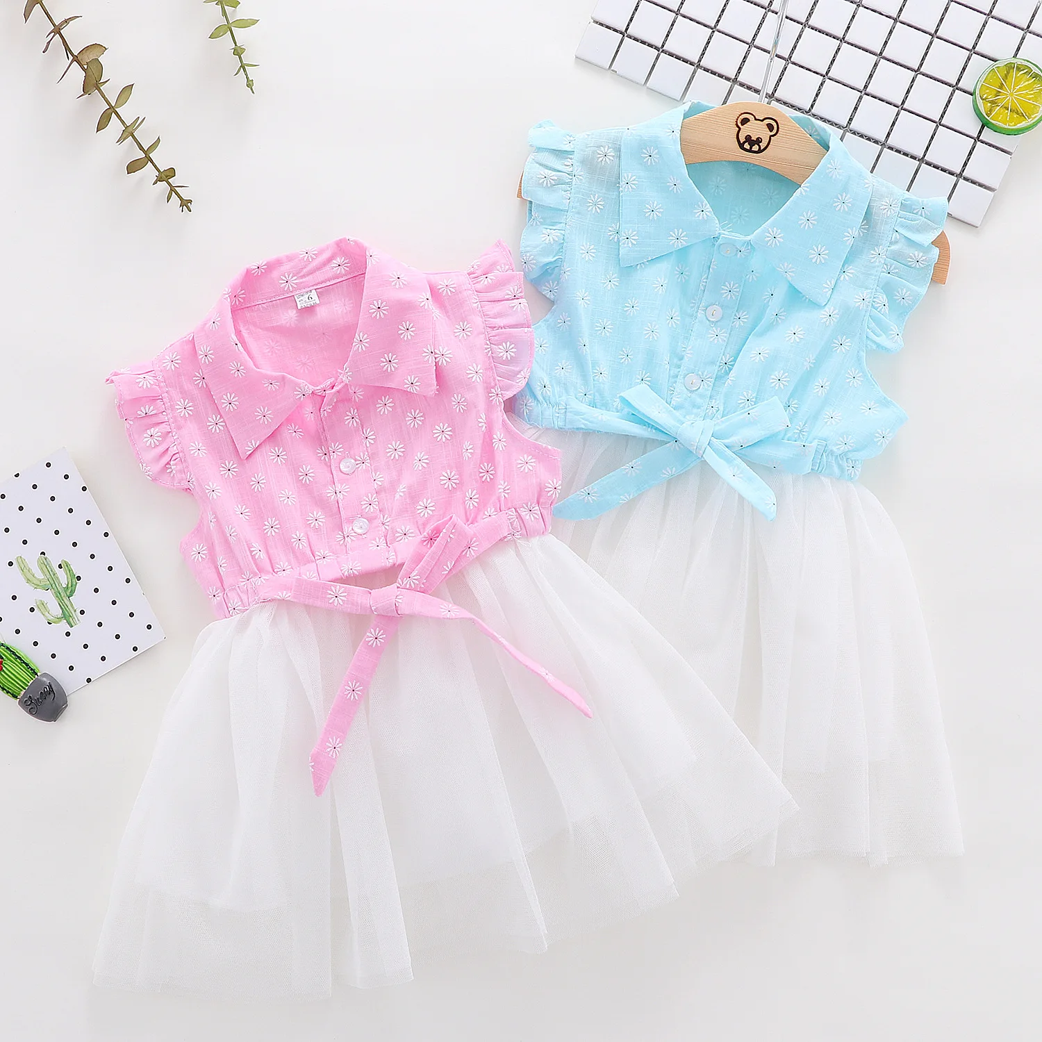 Летнее платье для маленьких девочек в возрасте 1 года платье для дня рождения новые милые детские Костюмы с цветочным узором и фатиновой юбкой для новорожденных Платья принцессы
