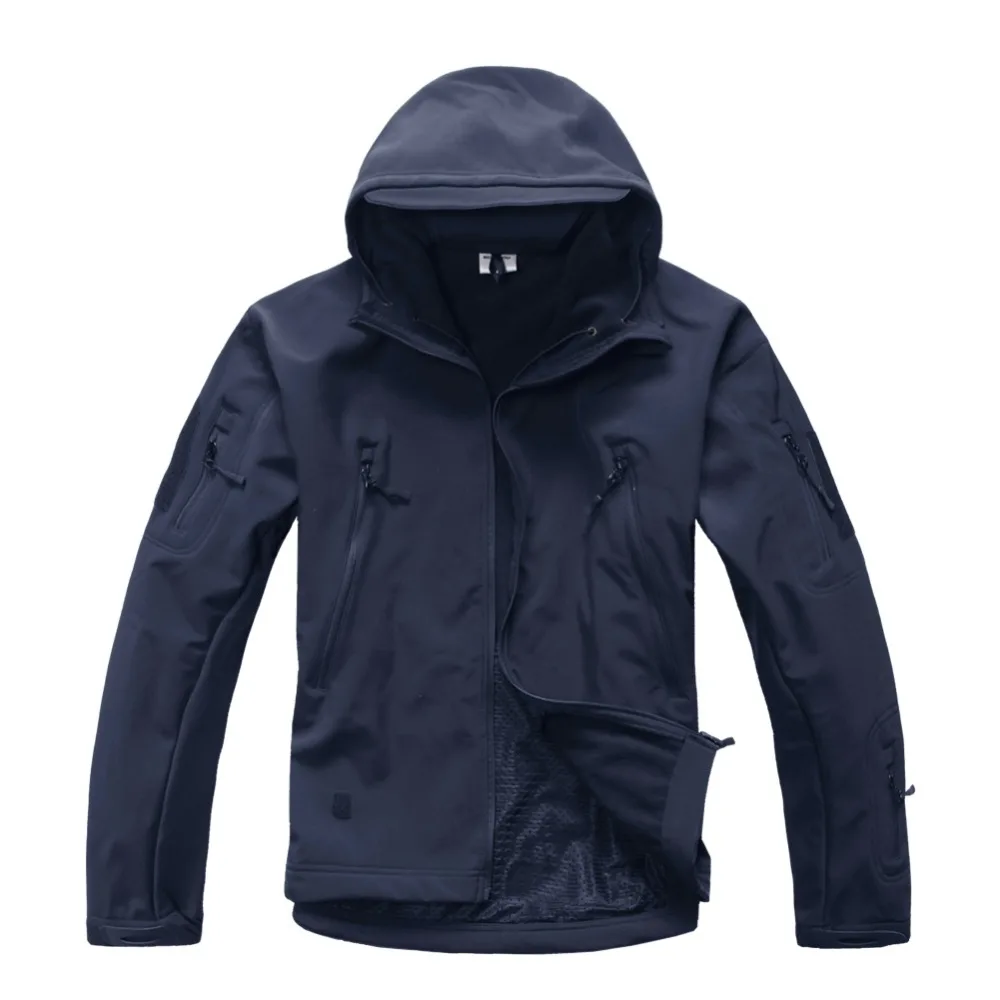 MAGCOMSEN/зимние куртки и пальто для мужчин; флисовая водонепроницаемая куртка с капюшоном; Теплая Флисовая тактическая Боевая куртка; ветровка
