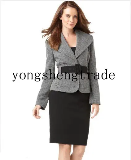 Женщины Костюм Новых Женщин Прибытия Костюмы На Заказ Женская Одежда Серый