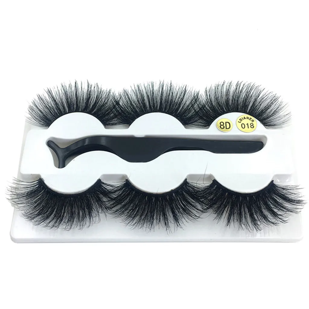 Новые 3 пары Роскошные 8D накладные ресницы для макияжа пушистая полоса ...