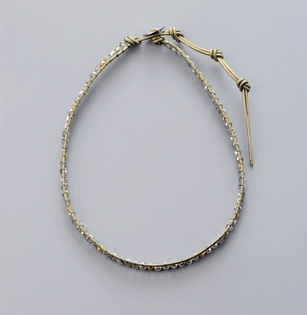 Ожерелье-чокер, хрустальные золотые бусы, кожаный шнур, ожерелье, бисерное богемное простое ожерелье, модные женские аксессуары