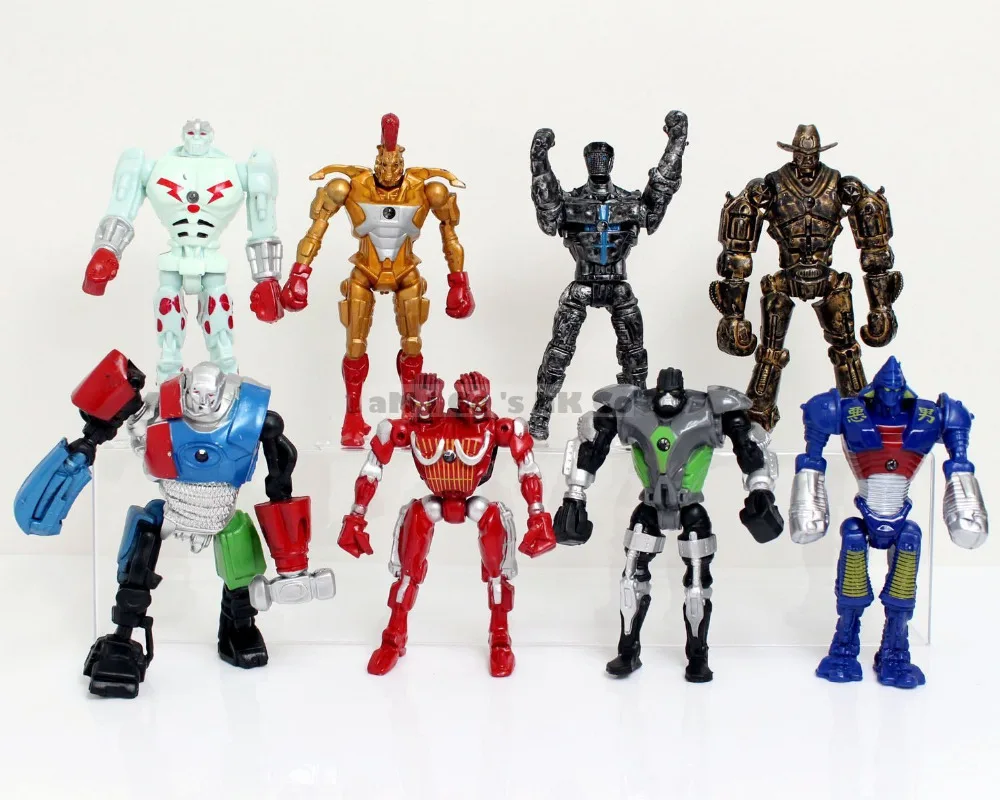 8 Pc Real Steel Noisy Boy Midas Atom Twin Cities Zeus 13cm Pvc Action Figure Set Set Jewellery Figure Pvcfigure Boots Aliexpress