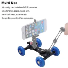 DOITOP Dolly For Digital Television Camera Canon Nikon Sony Smartphone And Monopod Table Photography Slide Car Rail Systems