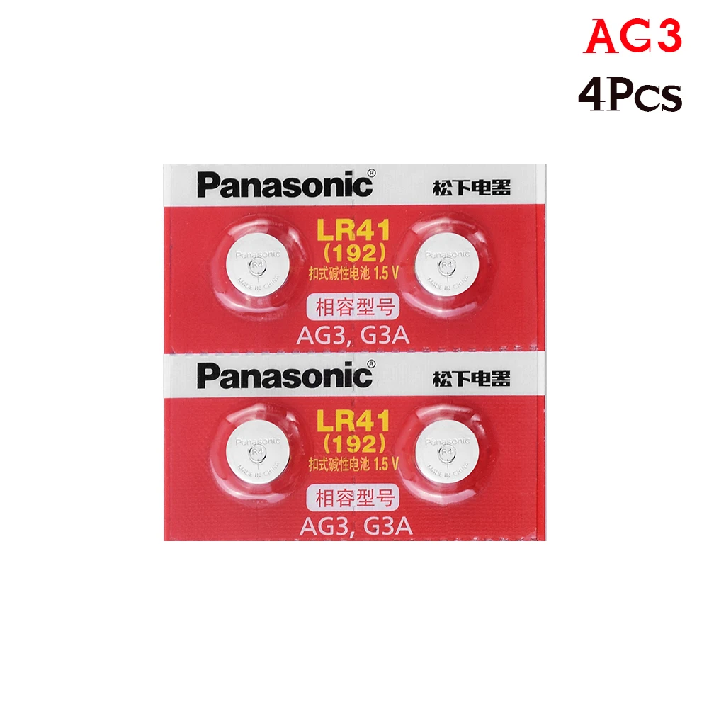 Горячая 4 шт. LR41 кнопки батареи Panasonic SR41 AG3 G3A L736 192 392A Zn/MnO2 1,5 V литиевые батареи