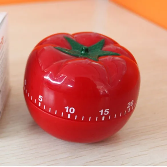 1 шт. 1-60 мин 360 градусов Модный милый домашний кухонный томатный механический таймер обратного отсчета опт