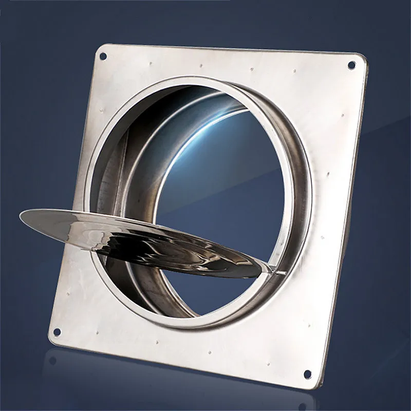 

Wall Air Vent Exhaust Fan Pipe Check Valve Dia. 150mm For Kitchen Toilet Ventilation System Exhaust Flue Pipe Stainless Steel